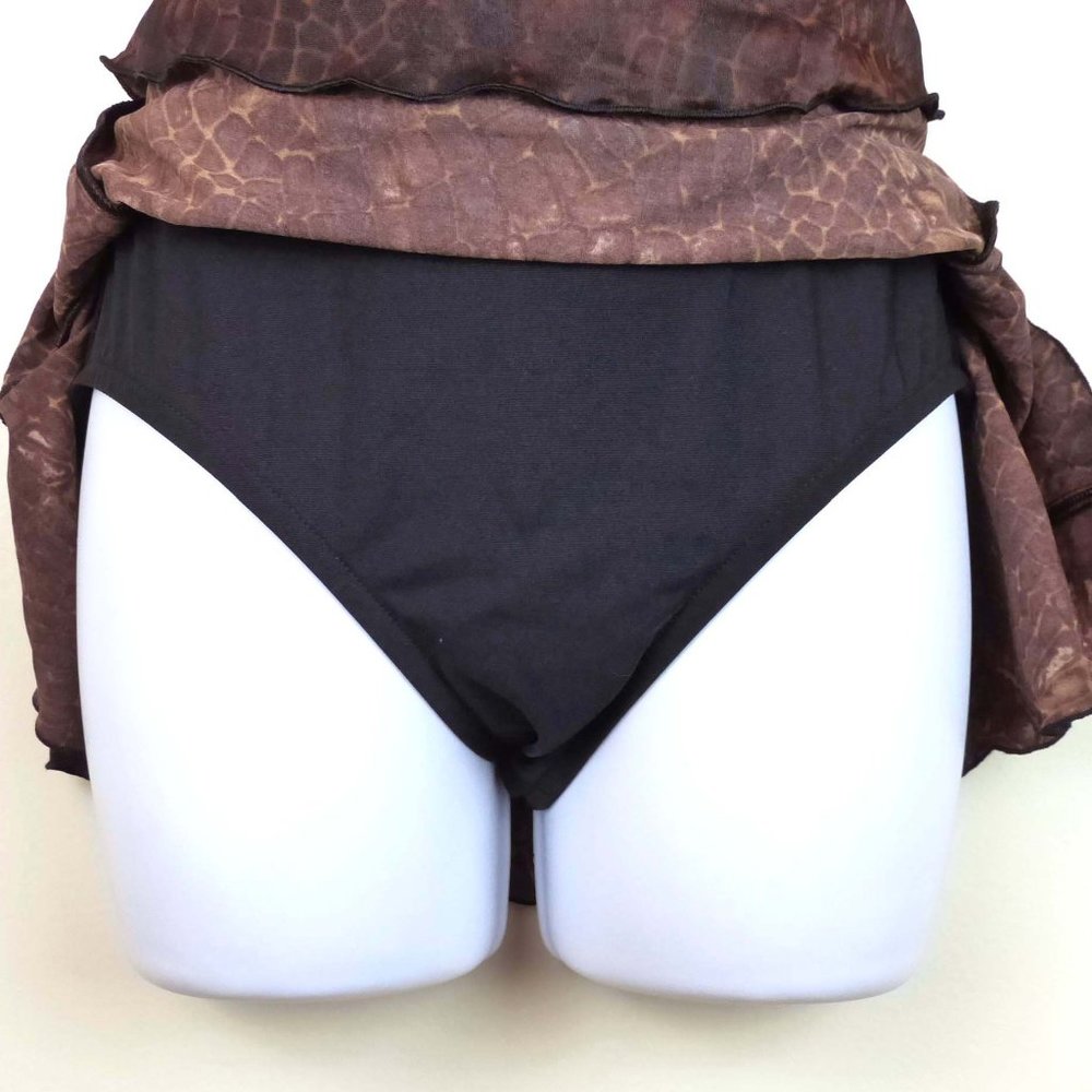 Cole of California VTG 90s Snake Brown Skirted Swim Suit One Piece Women 8 NWT - Picture 5 of 12